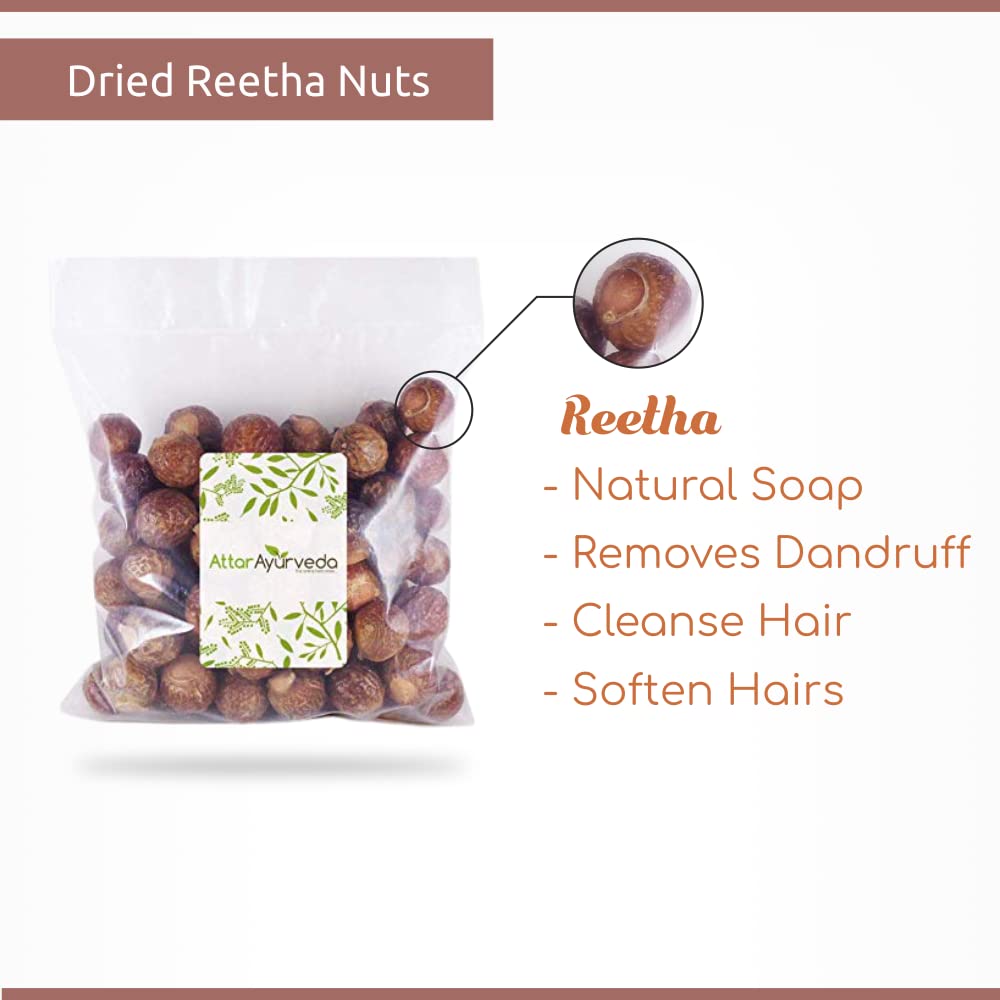Best Quality Reetha nuts/powder for Hair - Soap nuts - Attar Ayurveda