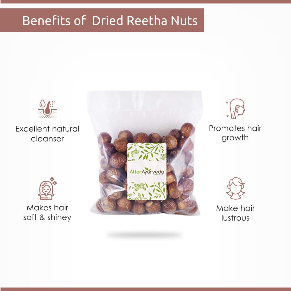 Best Quality Reetha nuts/powder for Hair - Soap nuts - Attar Ayurveda
