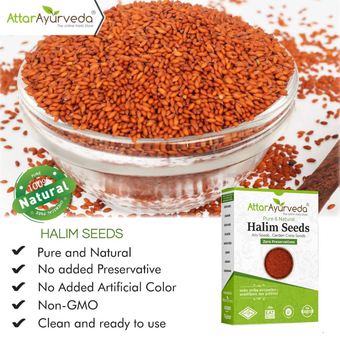 Ahaleeva - Ahaliv - Asalia - Halam - Lepidium Sativum - Attar Ayurveda