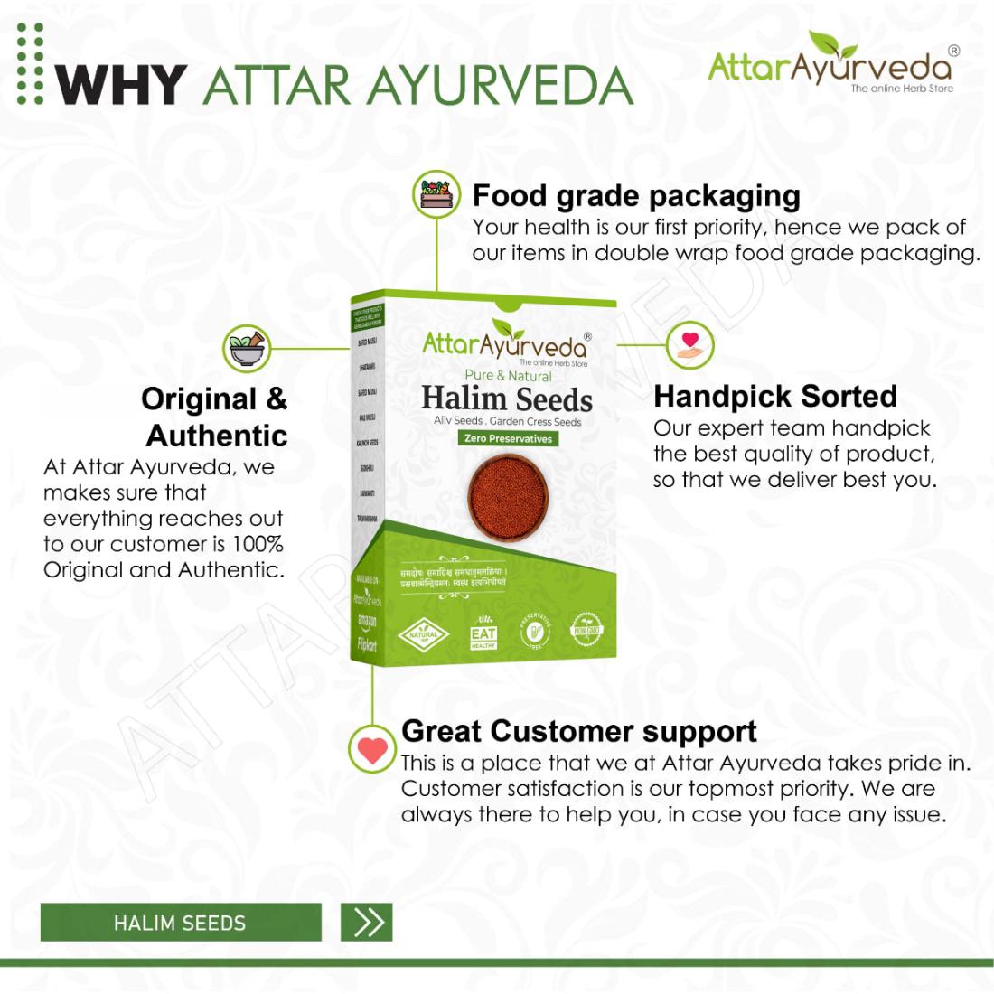 Ahaleeva - Ahaliv - Asalia - Halam - Lepidium Sativum - Attar Ayurveda