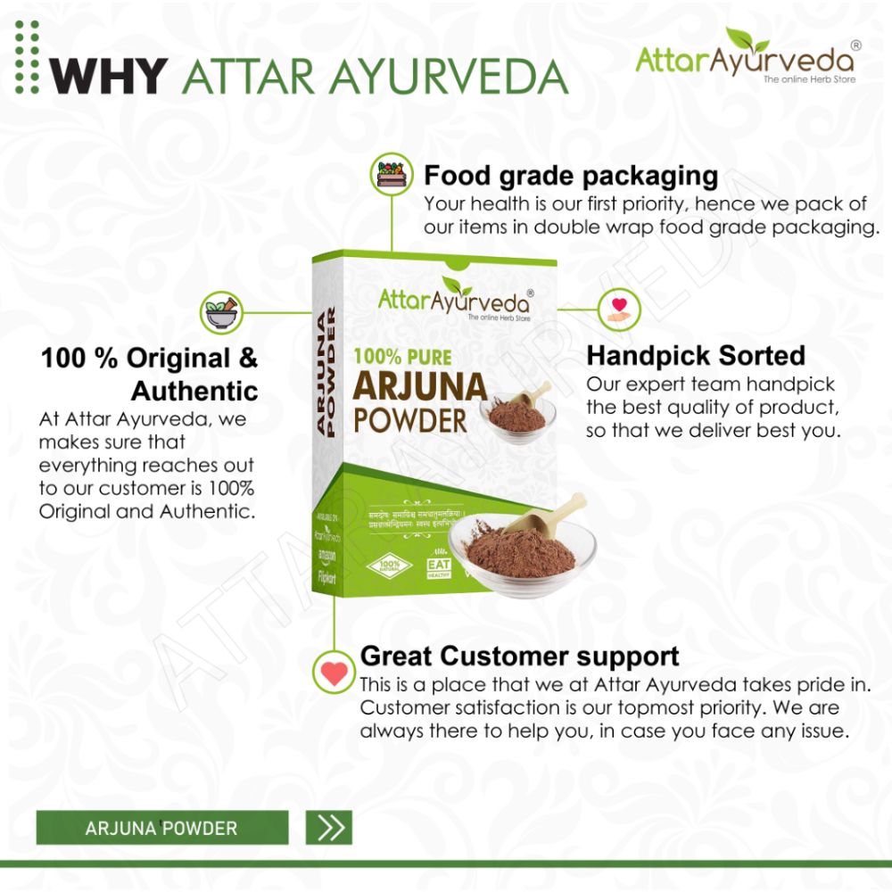 Arjuna Chhal Powder for Weight Loss  Terminalia Arjuna  Bark Powder   Arjun Tree  Skin  Drink  Cholesterol  Heart  Diabetes  Face  Hair   Tea  Churna  Eating  Herbal  100 Gram