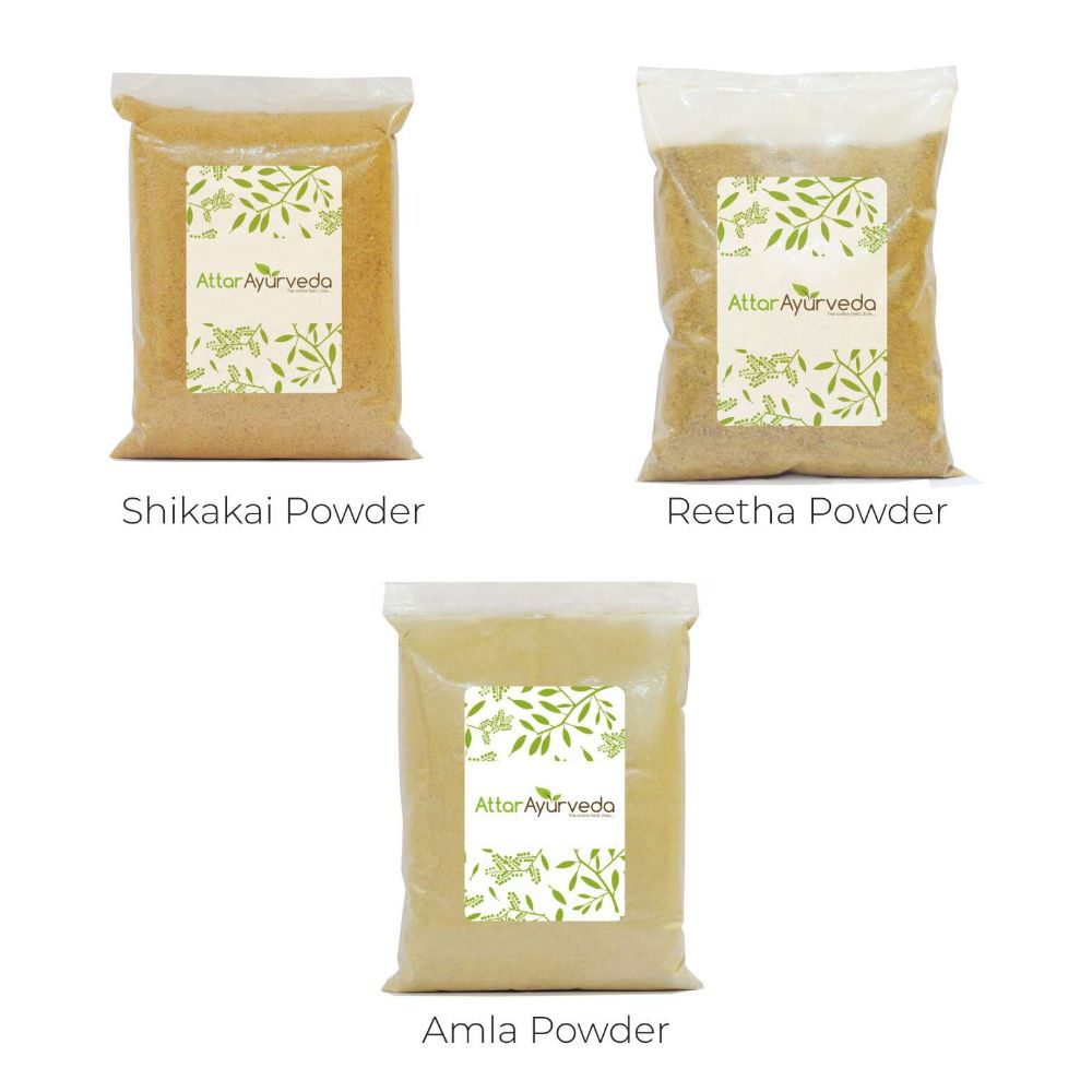 Reetha, Amla, Shikakai powder