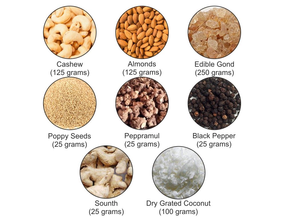 Gond Laddu Ingredients Combo Pack Attar Ayurveda