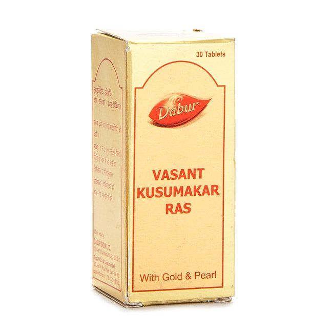 Dabur - Vasant Kusumakar Ras With Gold & Pearl Tablet 30's