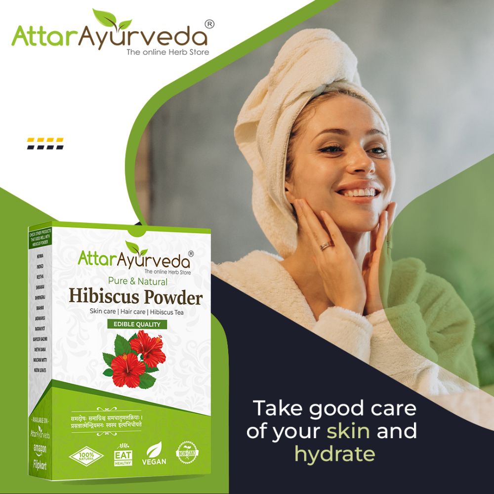 Hibiscus for Hair growth, Face pack and Tea - Attar Ayurveda