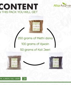 Methi, Ajwain, Kali Jeeri Combo Pack (400 grams)