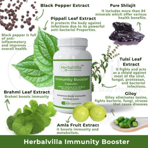 Herbalvilla Immunity Booster Capsules - 60 capsules