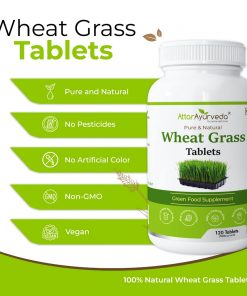 Attar Ayurveda Wheat Grass Tablets (120 Tablets, 500mg)