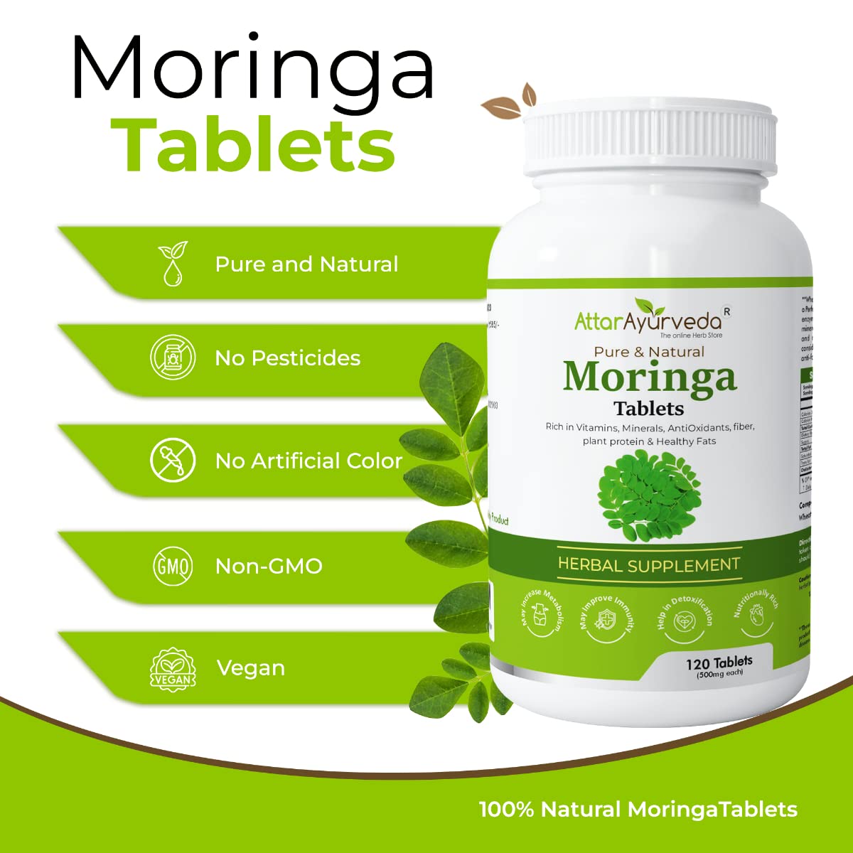 Attar Ayurveda Moringa leaves tablets