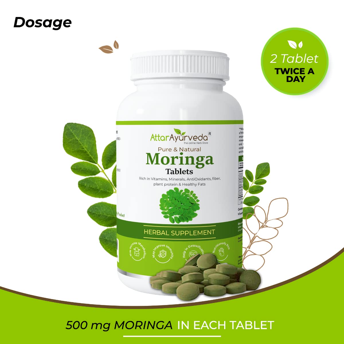 Attar Ayurveda Moringa leaves tablets