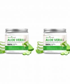 Pure and Natural Aloe Vera gel 200 ml | Enriched with Vitamin-E and Cucumber Extracts | Non-Sticky formula