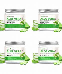 Pure and Natural Aloe Vera gel 200 ml | Enriched with Vitamin-E and Cucumber Extracts | Non-Sticky formula