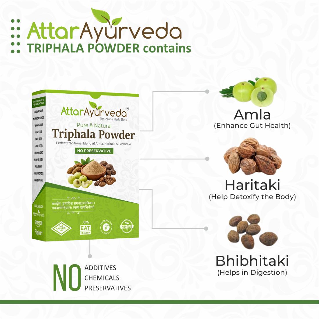 Attar AYurveda Tripahal powder 1:1:1