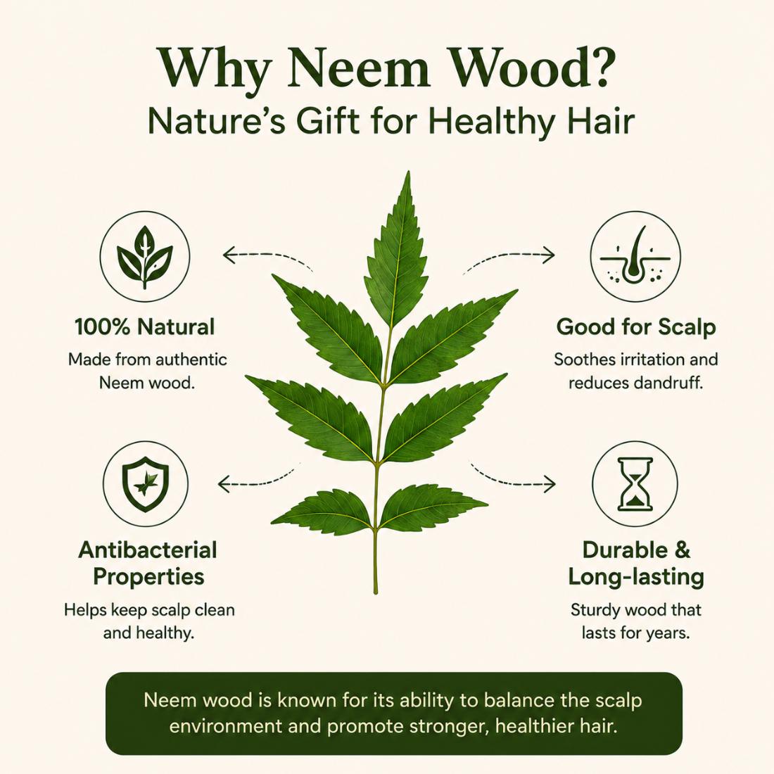 Attar Ayurveda Wooden Comb